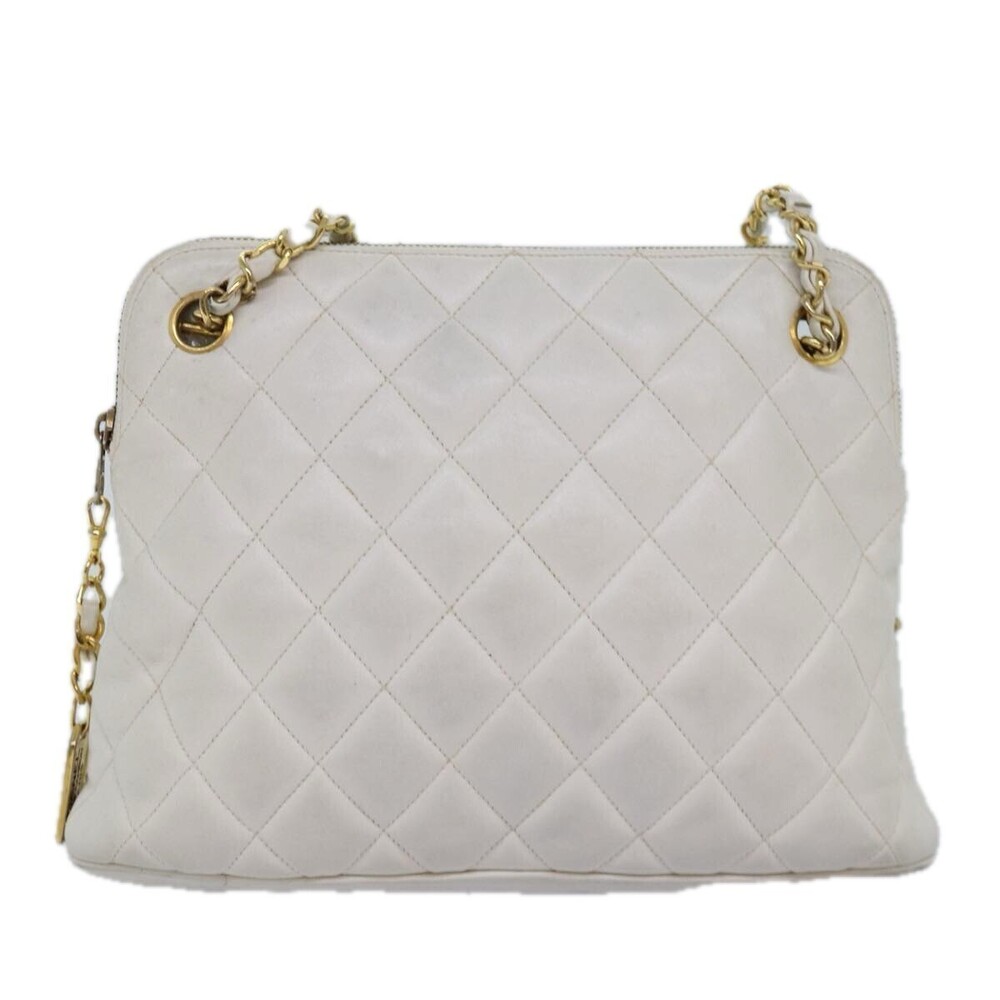 Chanel Vintage Zip Chain Quilted Caviar Medium